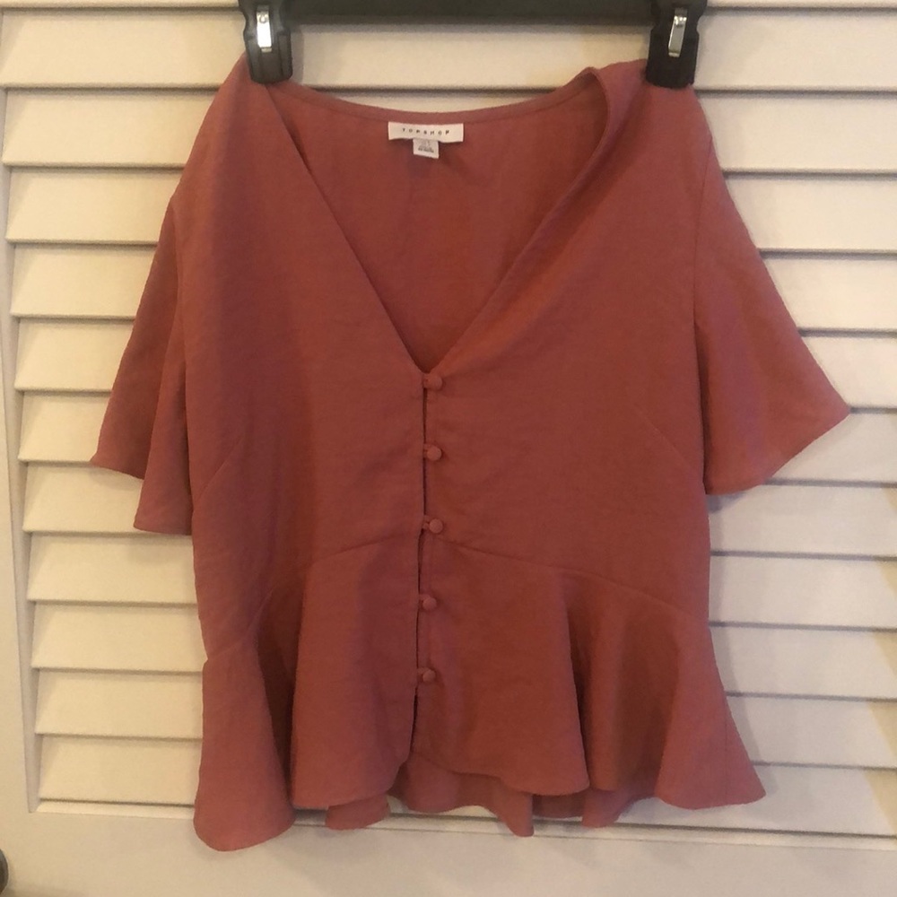Topshop Pink Blouse